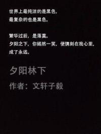 夕阳林下封面